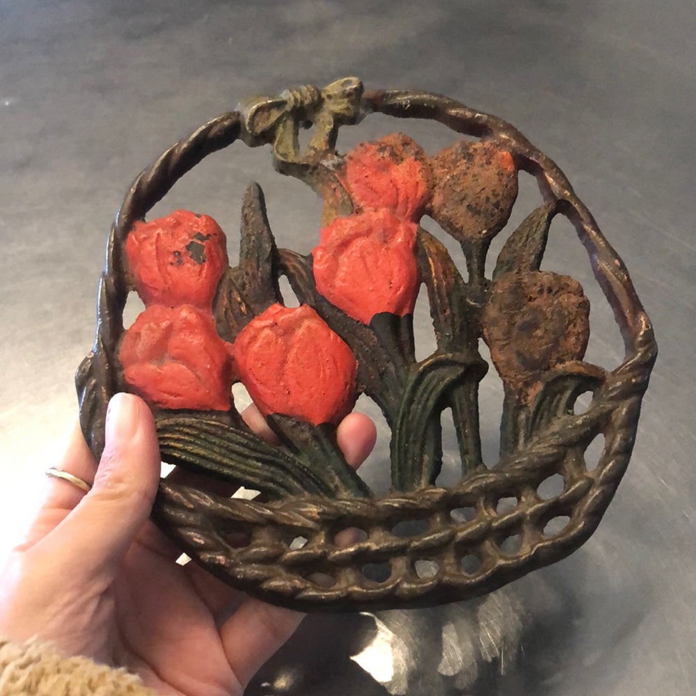 Antique cast iron Trivet